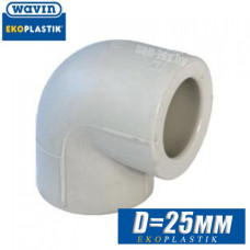 Угол паечный Wavin D25x90 град.